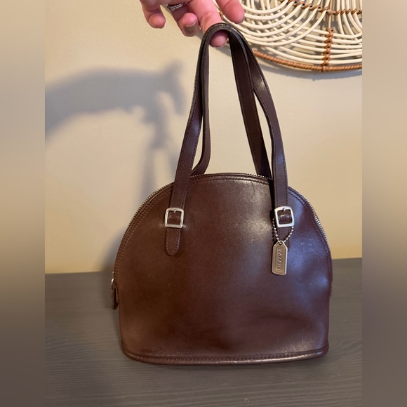 Coach Vintage Cha Cha Mini Dark Brown Leather Satchel 9050 - Picture 3 of 15